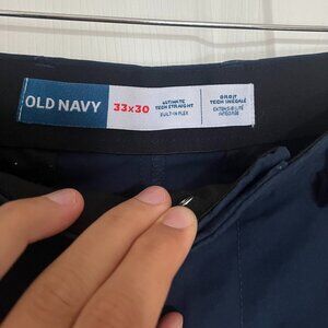 Old Navy Ultimate Tech Straight Trousers - Navy